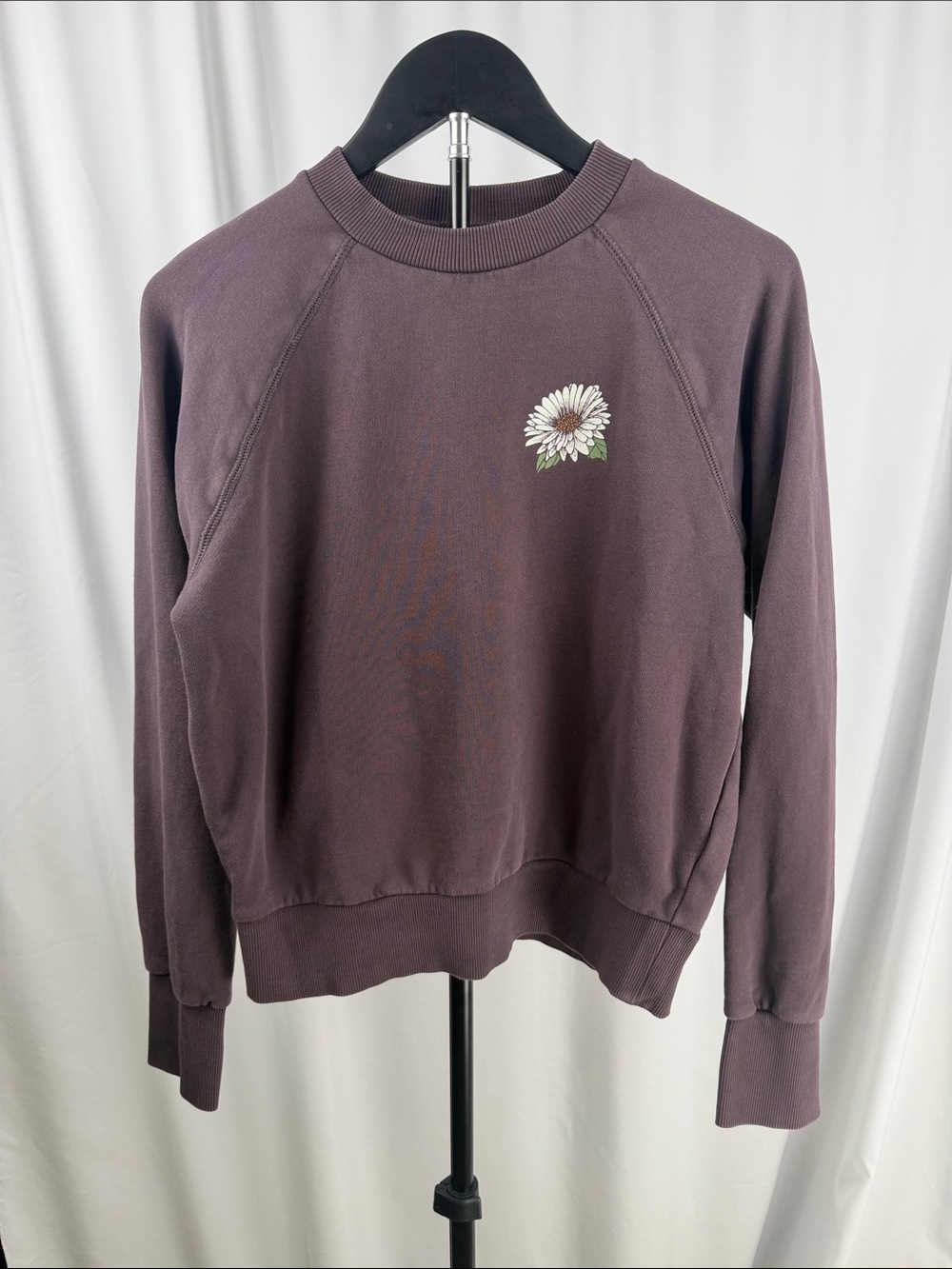 O’Neill Floral Daisy Graphic Crewneck Chocolate Brown Sweatshirt – XS